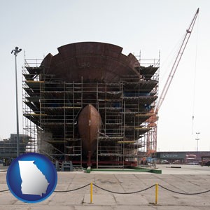 a ship building project at a Polish shipyard - with Georgia icon