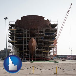 a ship building project at a Polish shipyard - with Idaho icon
