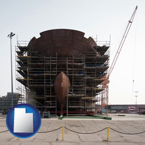 a ship building project at a Polish shipyard - with Utah icon