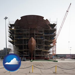 a ship building project at a Polish shipyard - with Virginia icon